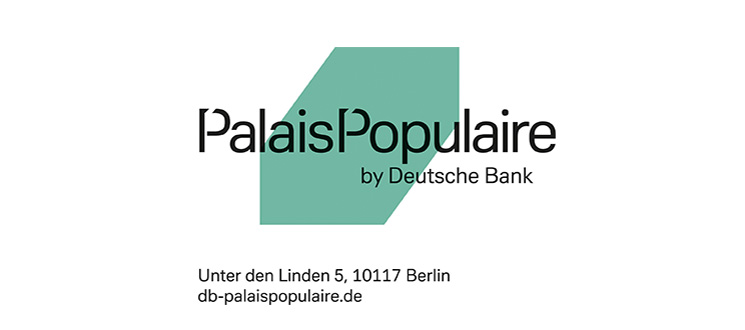 Logo von PalaisPopulaire by Deutsche Bank mit Adresse in Berlin. Im Internet werden Film-im-Film-Produktionen (FiF) mit Gebärdensprachvideos eingesetzt, um digitale Inhalte barrierefrei in Deutscher Gebärdensprache (DGS) zugänglich zu machen.